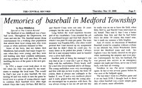 2008 May 15 Middleton Article Memories of Baseball
