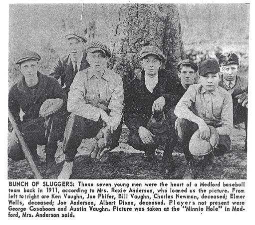 1911 Medford Sluggers Baseball Team