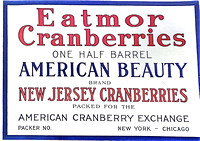 American beauty cranberry label