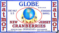 Globe brand cranberry label