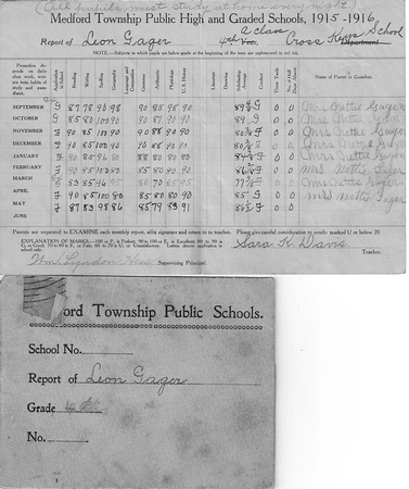 Photo_CKSH_Leon Gager 4th Grade Y.E. Report Card 1915_1916_2 pg0001