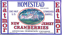 Homestead brand cranberry label