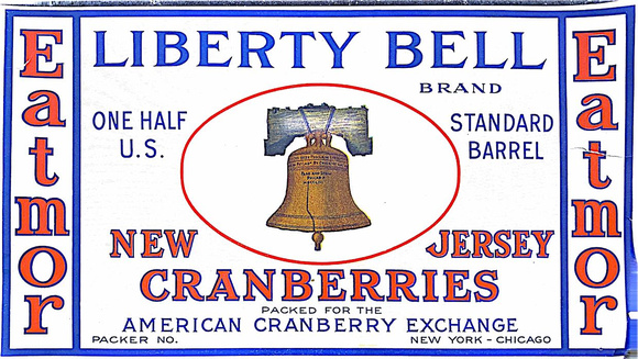 Liberty Bell Cranberry Box Label