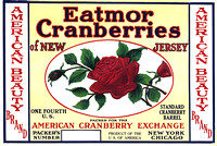 American Beauty Brand Cranberry Label - Rose