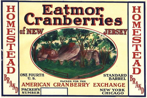 Homestead Brand Cranberry Label - Homestead